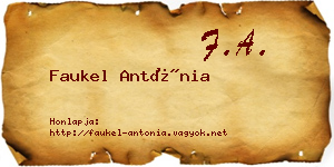 Faukel Antónia névjegykártya